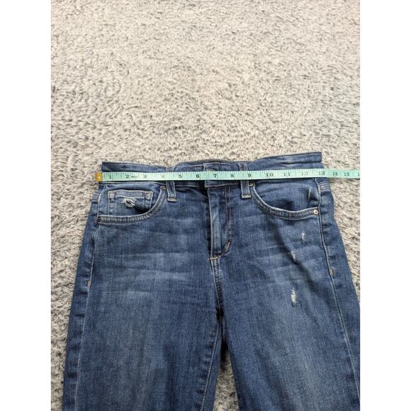 Joes Jeans Women 25 Blue Skinny Ankle Stretch Thrashed Stretch Mid Rise Grunge - Picture 5 of 9